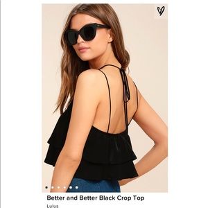 Better and better black crop top